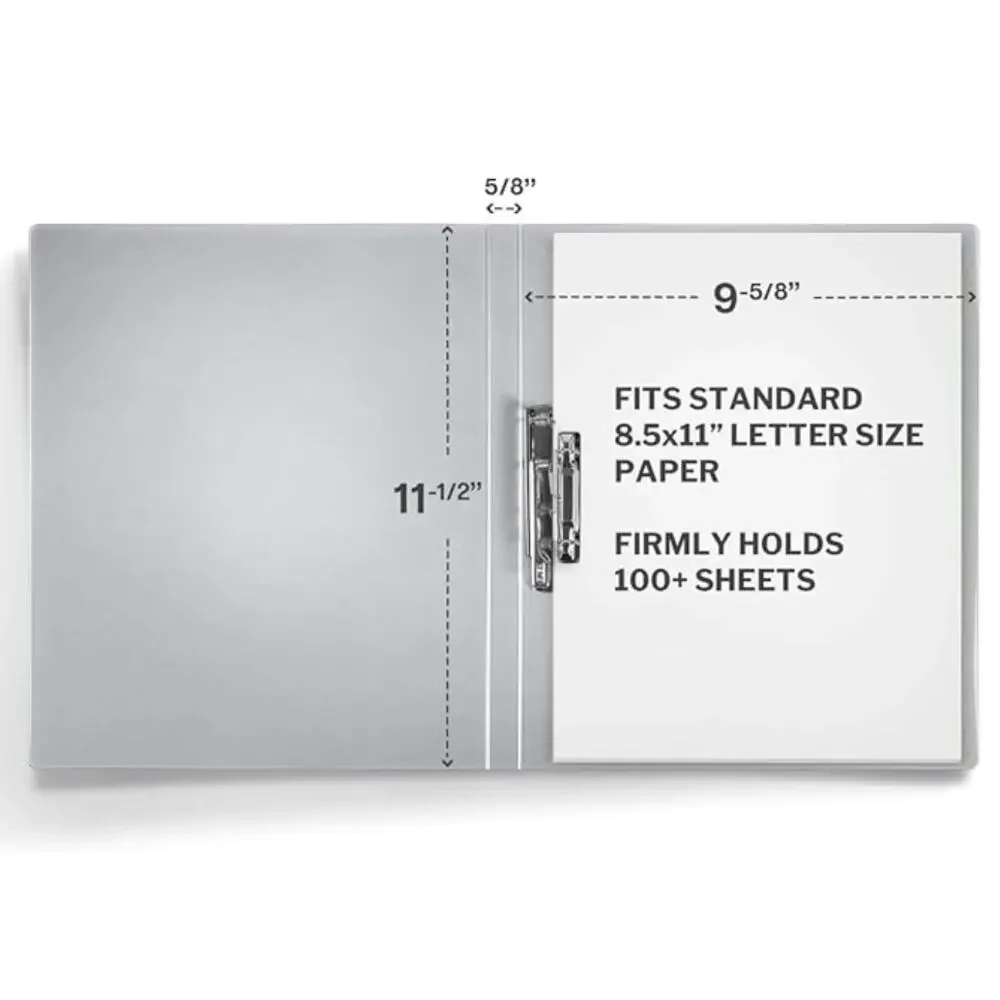 3-Pack Punchless, Ringless Clamp Binder, Holds 100 Letter Size Pages (Black)